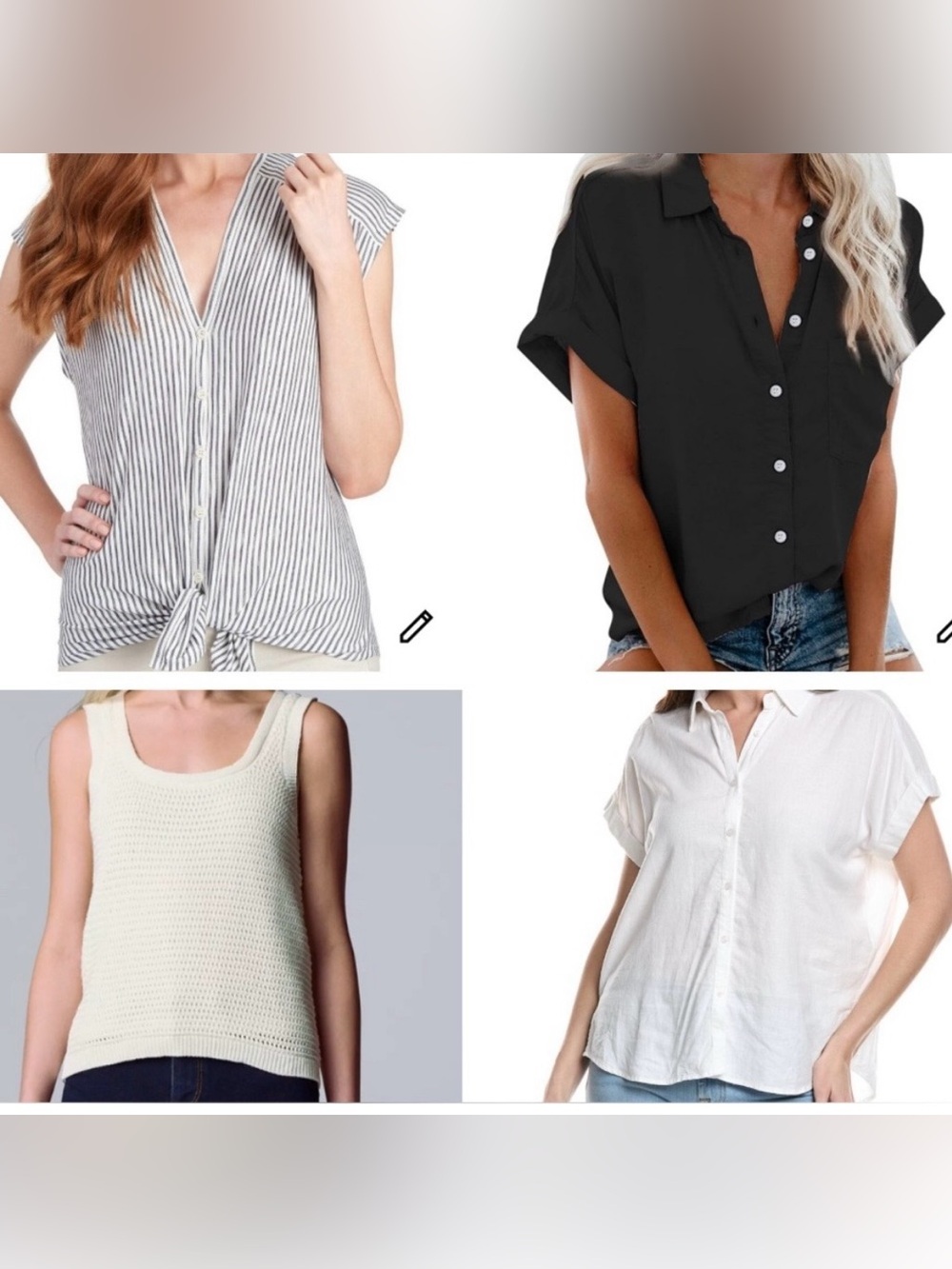 *BUNDLE OF 4* Basic Capsule Wardrobe Tops Medium